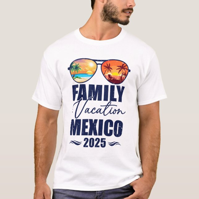 Camiseta Vacaciones familiares coincidentes en México 2025  (Anverso)
