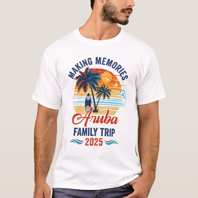 Camiseta Vacaciones familiares de Aruba 2025: Recuerdos jun (Anverso)