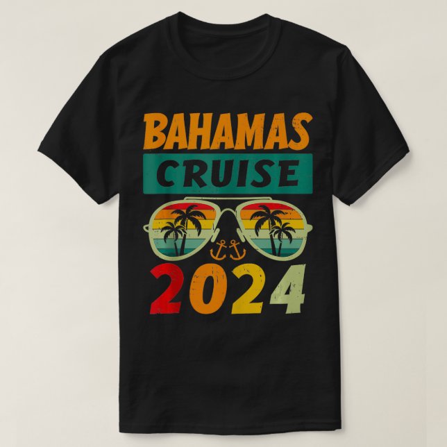 Camiseta Vacaciones familiares de cruceros en Bahamas 2024 (Diseño del anverso)