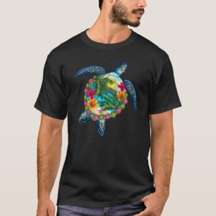 Camiseta Vacaciones Familiares De Hawái De Tortuga Marítima