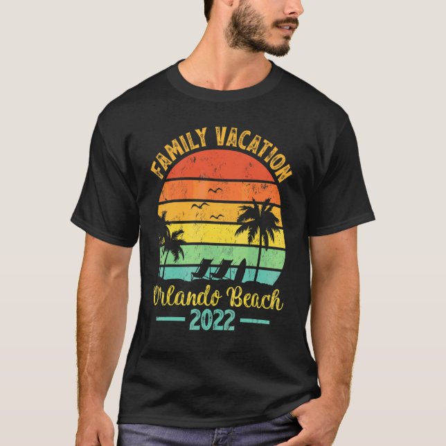 Camiseta Vacaciones familiares de palmeras antiguas 2022 Fl (Anverso)