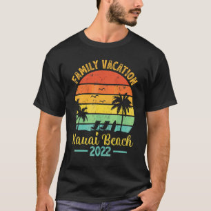 Camiseta Vacaciones familiares de palmeras de época 2022 Ha