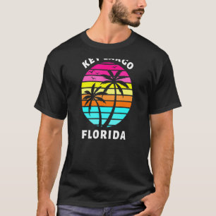 Camiseta Vacaciones familiares de palmeras de largo de Flor