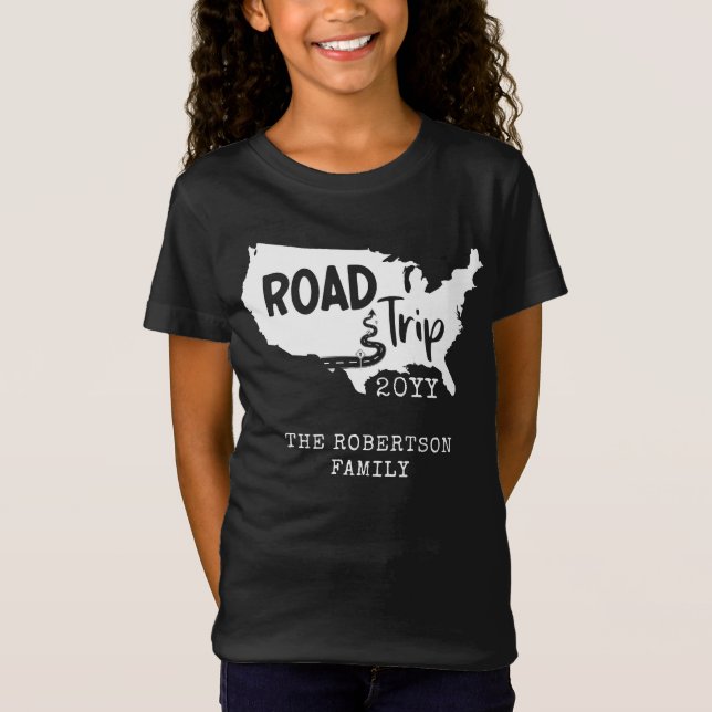 Camiseta Vacaciones familiares de personalizados | Mapa de  (Anverso)