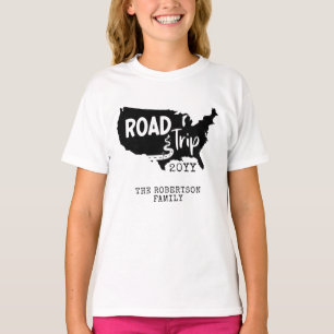 Camiseta Vacaciones familiares de personalizados Mapa de