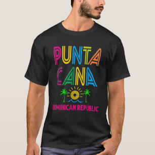 Camiseta Vacaciones familiares de Punta Cana Retro Cute