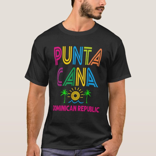 Camiseta Vacaciones familiares de Punta Cana Retro Cute (Anverso)
