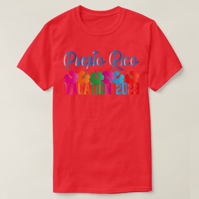 Camiseta Vacaciones familiares de recuerdo 2023 en Puerto R (Diseño del anverso)
