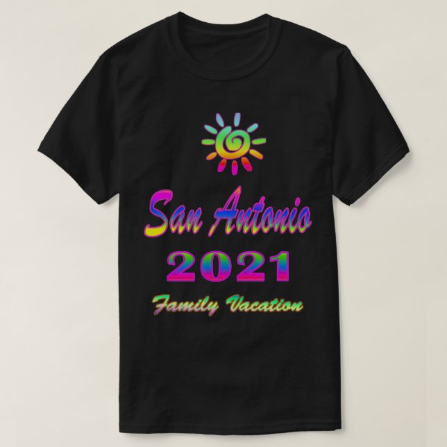 Camiseta Vacaciones familiares de San Antonio 2021 Espiral  (Diseño del anverso)
