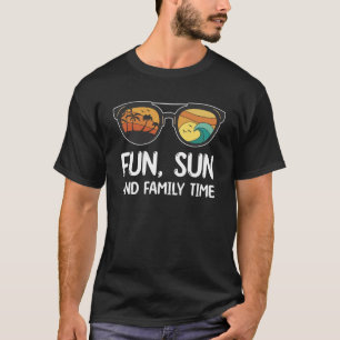 Camiseta Vacaciones familiares de sol divertido y horario f