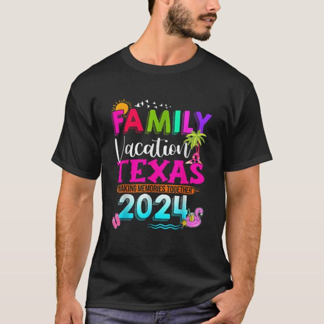 Camiseta Vacaciones familiares divertidas Texas 2024 Hacien (Anverso)