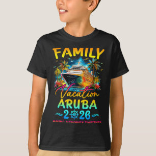 Camiseta Vacaciones Familiares en Aruba 2026 Grupo de Veran