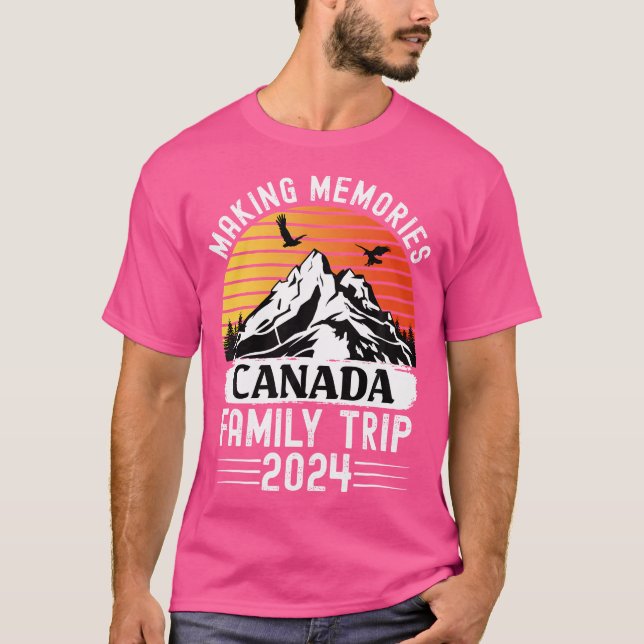 Camiseta Vacaciones familiares en Canadá 2024 Montañas de c (Anverso)
