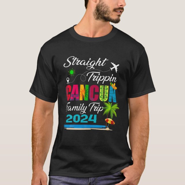 Camiseta Vacaciones familiares en Cancún México 2024 (Anverso)