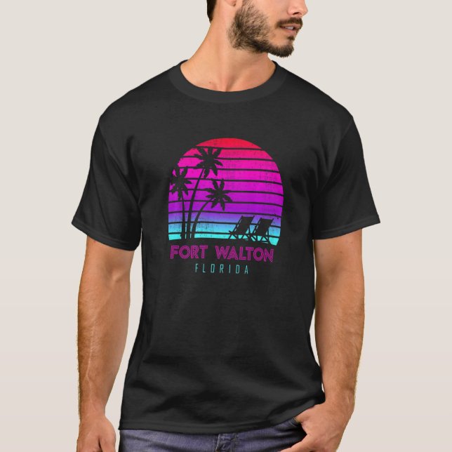 Camiseta Vacaciones familiares en Florida Fort Walton Sunse (Anverso)