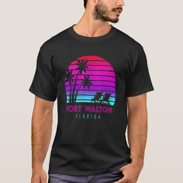 Camiseta Vacaciones familiares en Florida Fort Walton Sunse (Anverso)