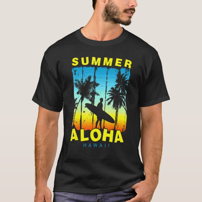 Camiseta Vacaciones familiares en Hawaii Aloha Sunset Beach (Anverso)