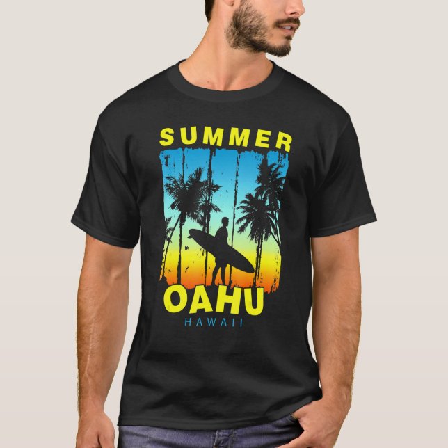 Camiseta Vacaciones familiares en Hawaii Oahu Sunset Beach (Anverso)