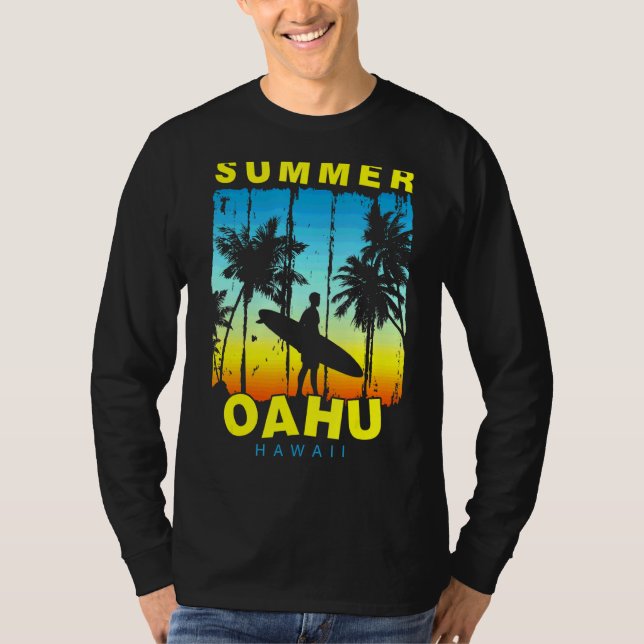 Camiseta Vacaciones familiares en Hawaii Oahu Sunset Beach (Anverso)