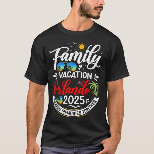 Camiseta Vacaciones familiares en Orlando 2025 Beach Summer (Anverso)