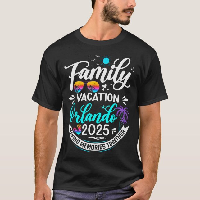 Camiseta Vacaciones familiares en Orlando 2025 Beach Summer (Anverso)