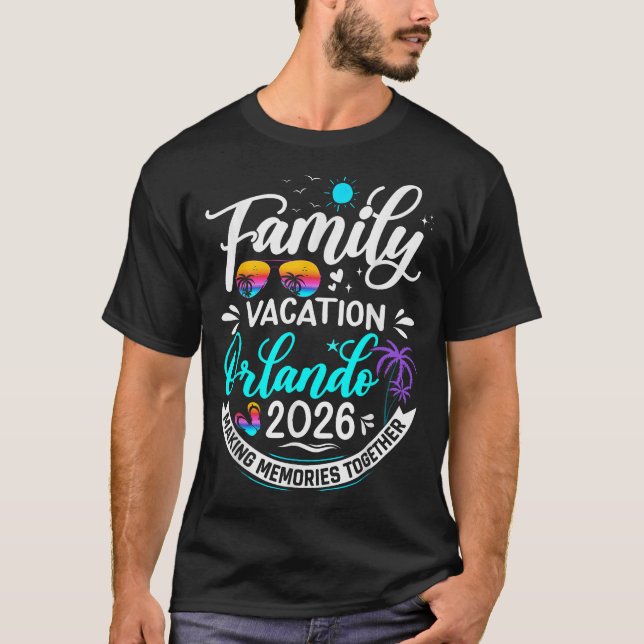 Camiseta Vacaciones familiares en Orlando 2026 Beach Summer (Anverso)