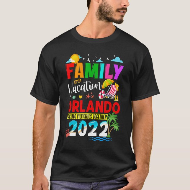 Camiseta Vacaciones familiares en Orlando haciendo Recuerdo (Anverso)
