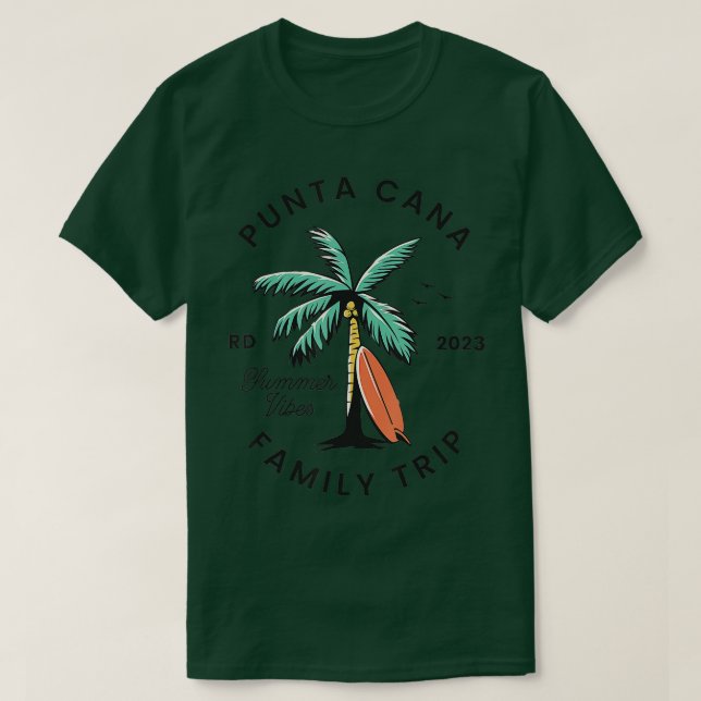 Camiseta Vacaciones familiares en Punta Cana 2023 República (Diseño del anverso)