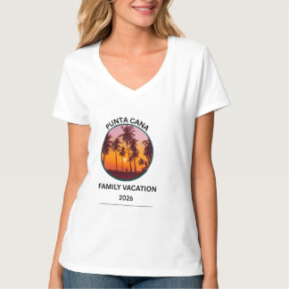 Camiseta Vacaciones Familiares en Punta Cana Atardecer de P