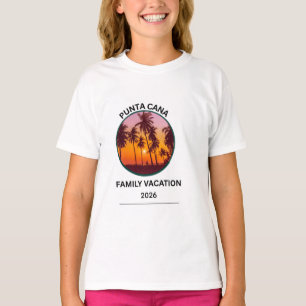 Camiseta Vacaciones Familiares en Punta Cana Atardecer de P