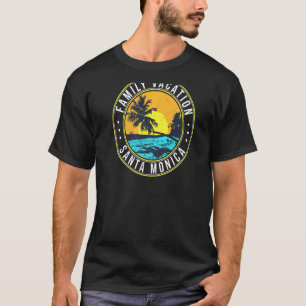 Camiseta Vacaciones familiares en Santa Mónica Beach Califo