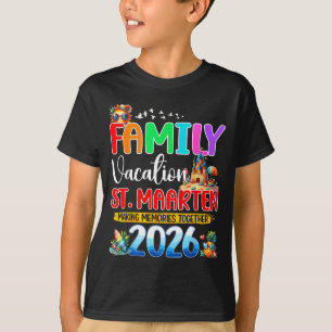 Camiseta Vacaciones Familiares en St Maarten 2026 Verano Co