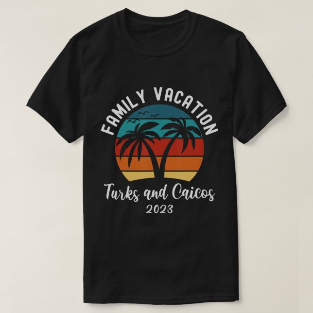 Camiseta Vacaciones familiares en viaje de playa 2023 Turco (Diseño del anverso)