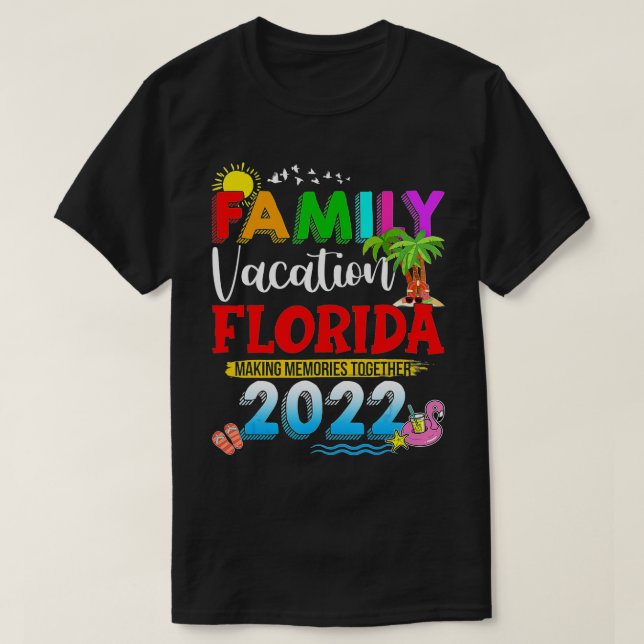 Camiseta Vacaciones familiares Florida Haciendo Recuerdos j (Diseño del anverso)