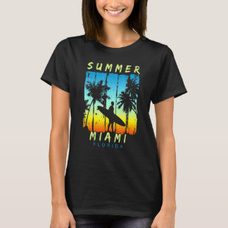 Camiseta Vacaciones familiares Florida Miami Sunset Beach