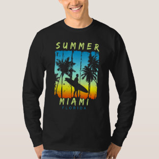 Camiseta Vacaciones familiares Florida Miami Sunset Beach