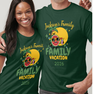 Camiseta Vacaciones familiares nombre personalizado coincid