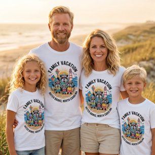Camiseta Vacaciones Familiares Outer Banks Carolina del Nor