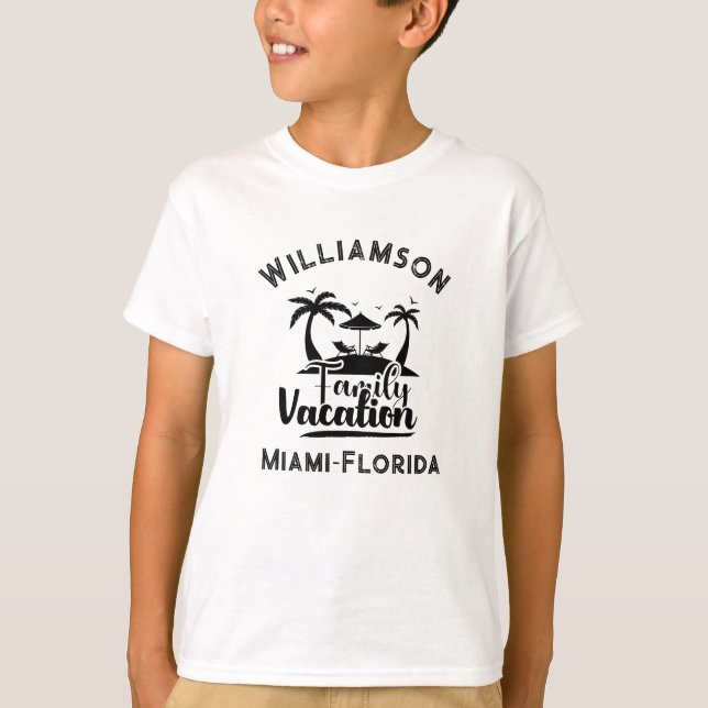 Camiseta Vacaciones familiares personalizadas (Anverso)