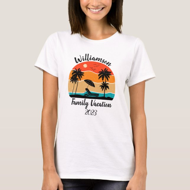 Camiseta Vacaciones familiares personalizadas (Anverso)