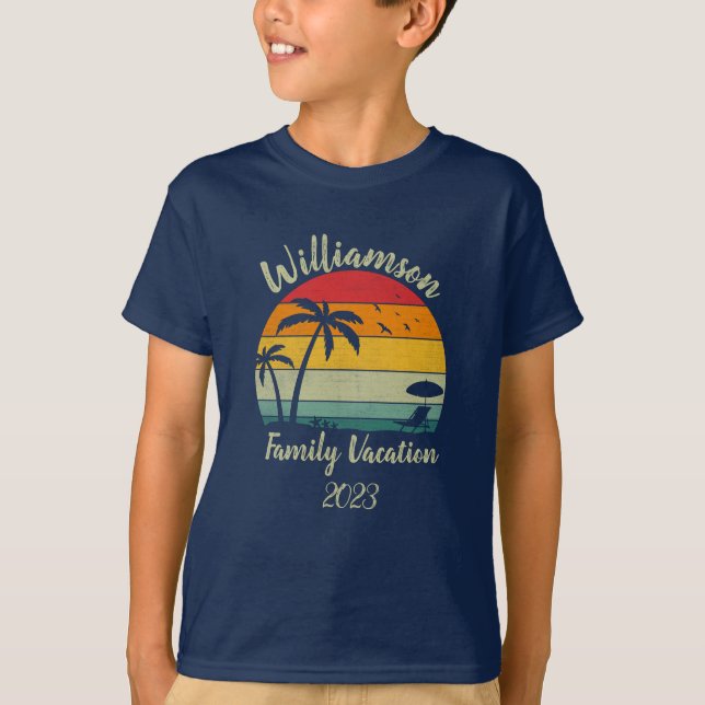 Camiseta Vacaciones familiares personalizadas (Anverso)