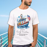 Camiseta Vacaciones familiares personalizadas de cruceros p<br><div class="desc">¡Camiseta Patriótica de vacaciones de crucero! ¡La adición perfecta al guardarropa de verano de su familia! Esta camiseta, hecha con materiales de alta calidad, cuenta con un barco de crucero vibrante con un diseño de bandera estadounidense, ideal para cualquier excursión en barco o barco. No sólo le agrega un toque...</div>