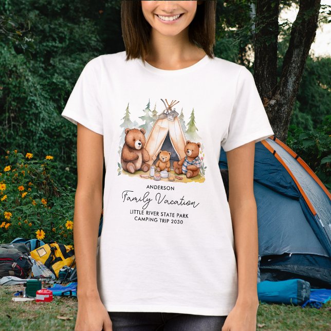 Camiseta Vacaciones familiares personalizadas de los osos d (Subido por el creador)