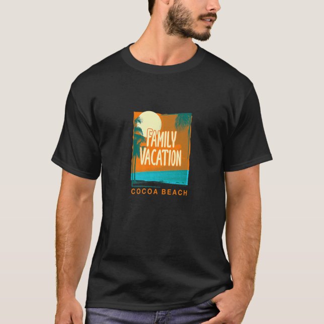 Camiseta Vacaciones Familiares Playa Cocoa Beach Florida Be (Anverso)