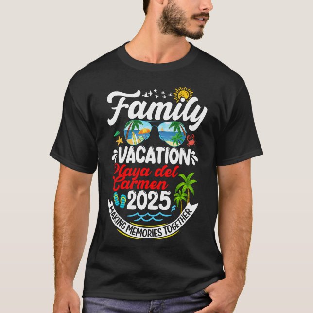 Camiseta Vacaciones familiares Playa Del Carmen 2025 Hacien (Anverso)