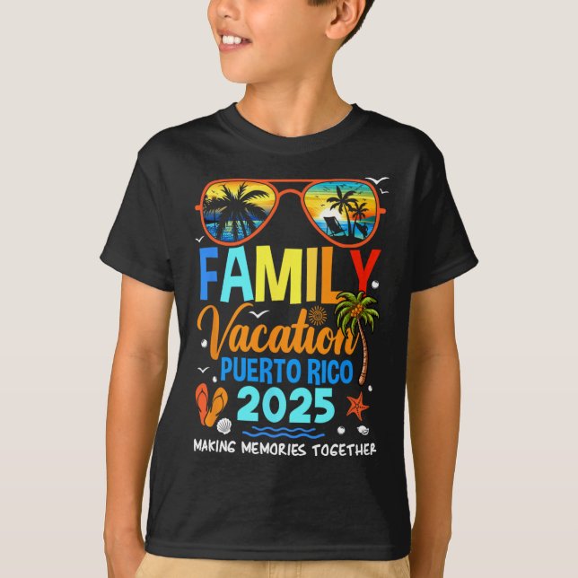 Camiseta Vacaciones familiares Puerto Rico 2025 Vacaciones  (Anverso)
