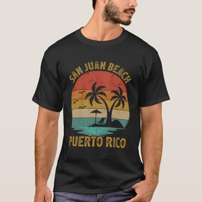 Camiseta Vacaciones familiares Puerto Rico Playa San Juan (Anverso)