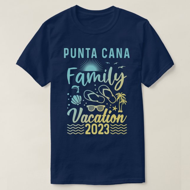 Camiseta Vacaciones familiares Punta Cana 2023 coincidentes (Diseño del anverso)