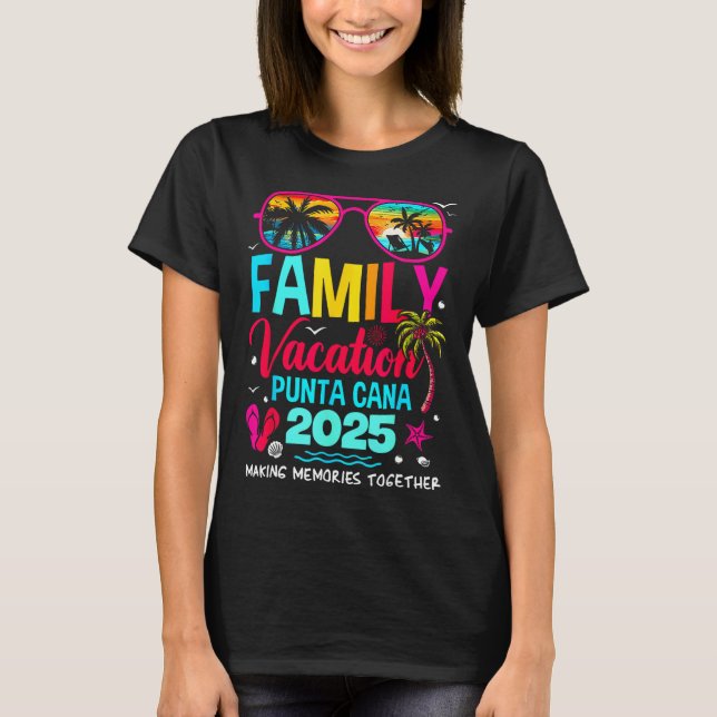 Camiseta Vacaciones Familiares Punta Cana 2025 Haciendo Rec (Anverso)