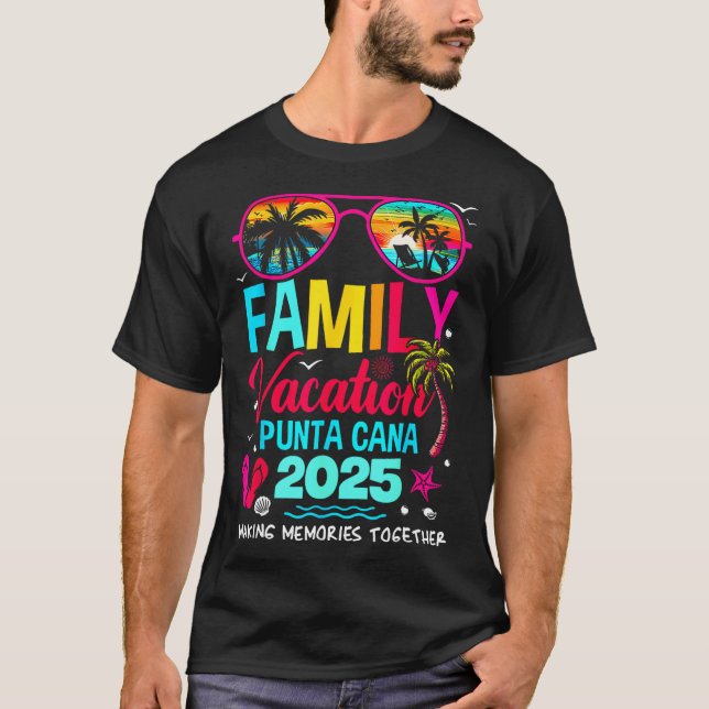 Camiseta Vacaciones Familiares Punta Cana 2025 Haciendo Rec (Anverso)